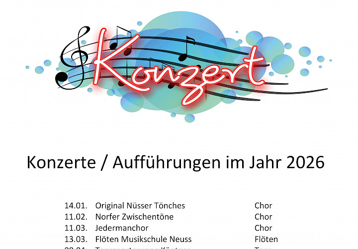 Konzert Plakat Diakonie Stift Norf